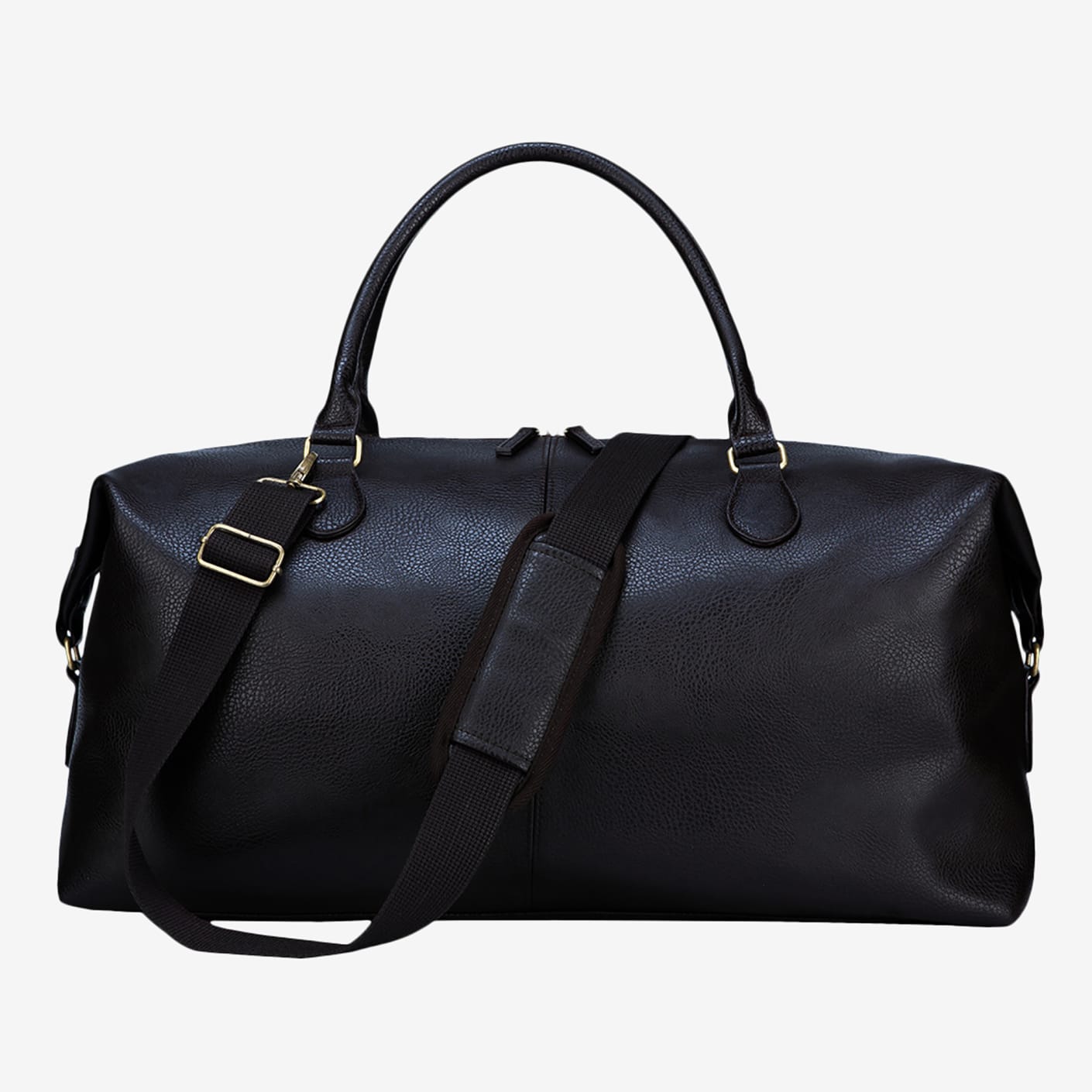 vegan leather overnight bag